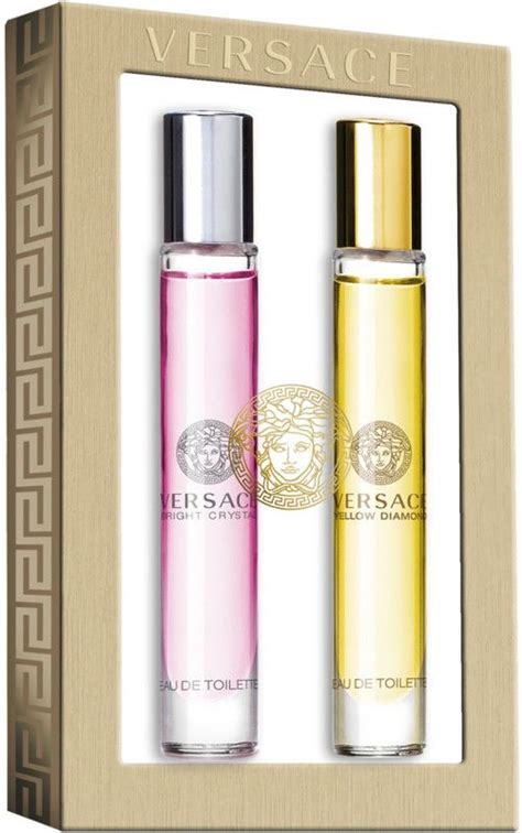 versace crystal travel spray set